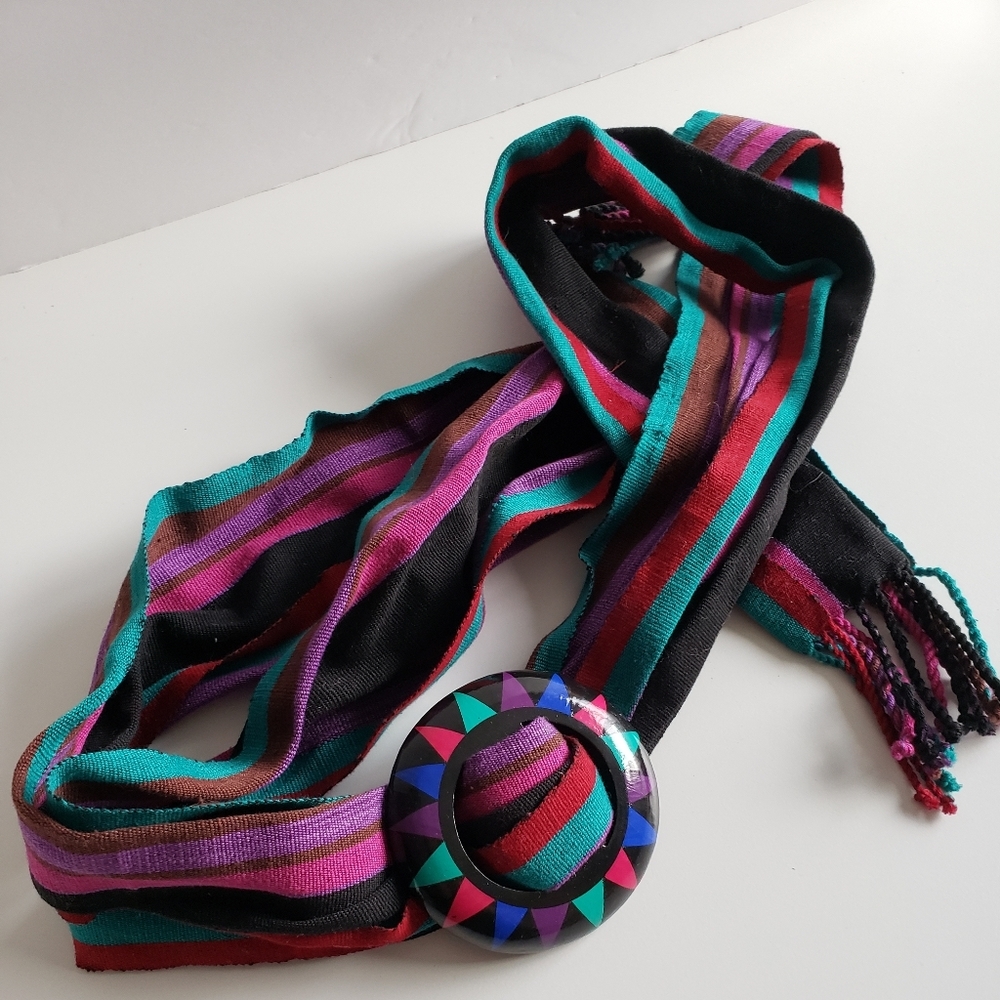 Boho Fabric Belt - Picture 1 of 7